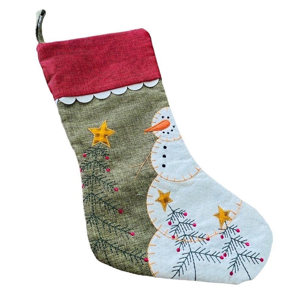 Snowman Holiday Christmas Stocking